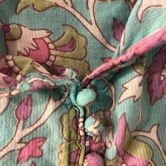 TARa C TARa Turquoise Pink Floral Co-ord Set Size S - Picture 8 of 14